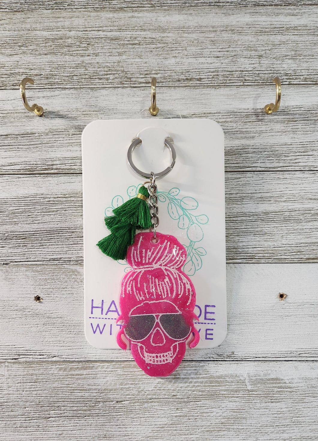 Glam Skull Keychain